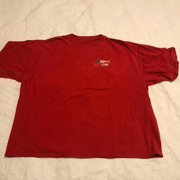 Red unisex Quiet Storm, Ocean City, MD short-sleeved t-shirt with flag fish (3X) - Picture 2 of 10